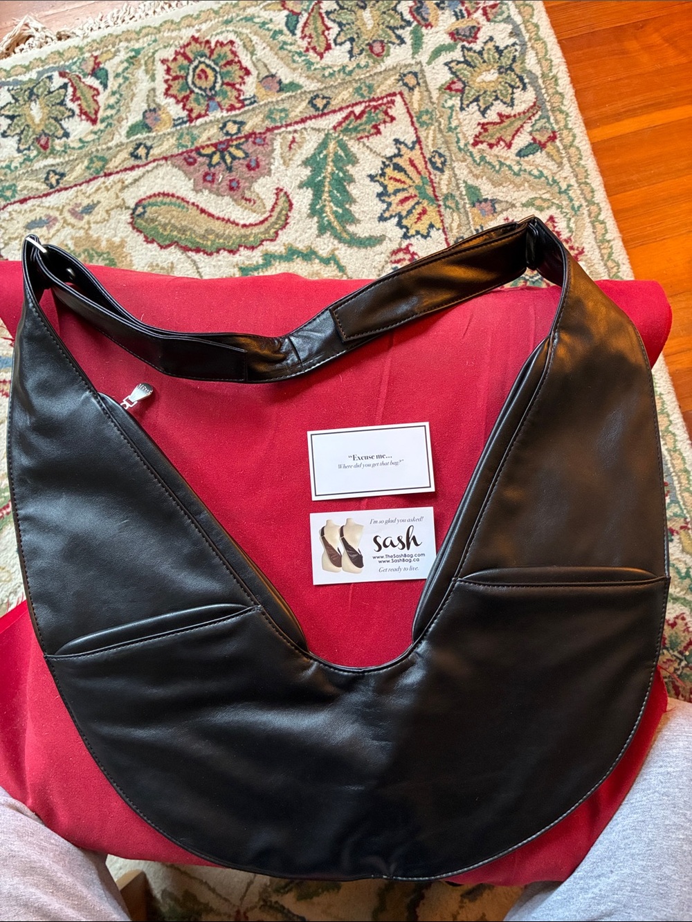 NWT Sash black vegan bag